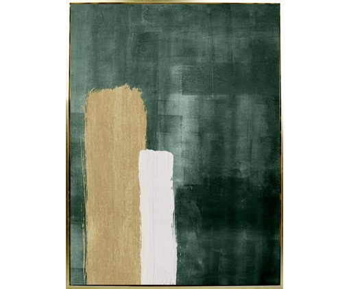 Quadro Canvas Abstrato Verde e Bege Amazônia A, green | WestwingNow