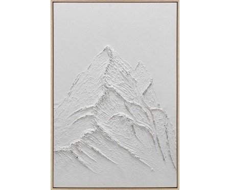 Quadro Montanhas em Gesso Branco St. Moritz B | Westwing