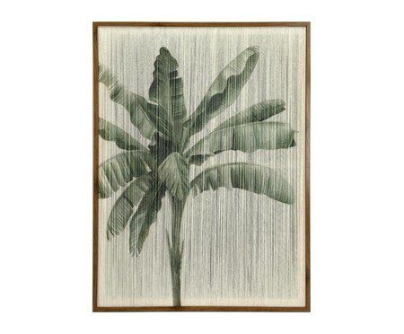 Quadro Corda Folhagem Verde e Nude Taípe A | Westwing