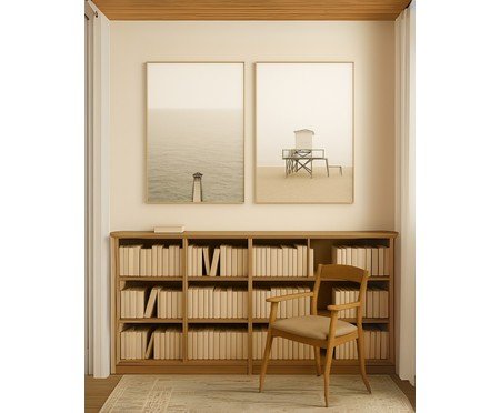 Quadro Canvas Paisagem Marítima Nude White Ocean A | Westwing