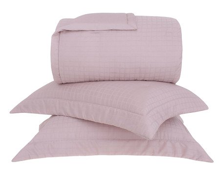 Jogo de Cobre-Leito Damask Square Rosa 300 Fios | Westwing