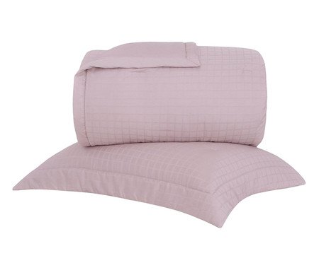 Jogo de Cobre-Leito Damask Square Rosa 300 Fios | Westwing