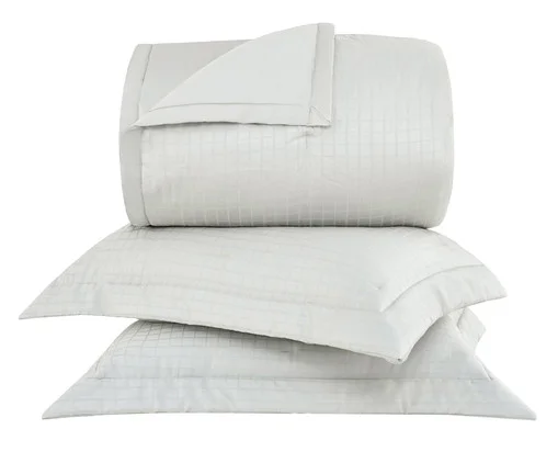 Jogo de Cobre-Leito Damask Square Cinza 300 Fios, grey | WestwingNow