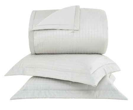 Jogo de Cobre-Leito Damask Square Cinza 300 Fios | Westwing