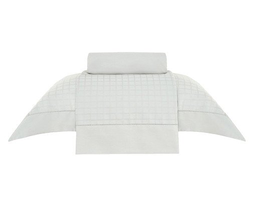 Jogo de Lençol Damask Square Cinza 300 Fios, grey | WestwingNow