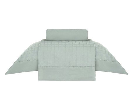 Jogo de Lençol Damask Square Verde 300 Fios | Westwing