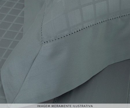 Jogo de Lençol Damask Square Verde 300 Fios | Westwing