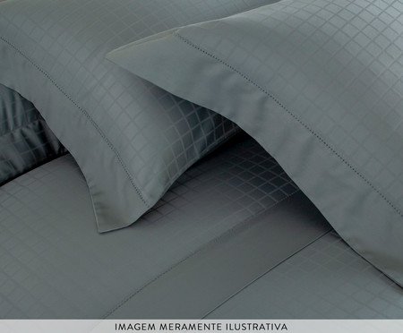 Jogo de Lençol Damask Square Verde 300 Fios | Westwing