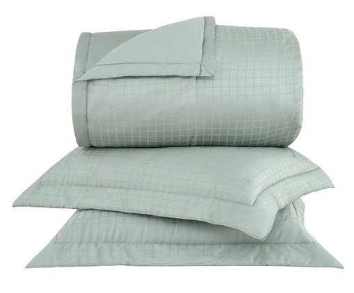 Jogo de Cobre-Leito Damask Square Verde 300 Fios, green | WestwingNow