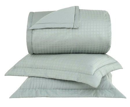 Jogo de Cobre-Leito Damask Square Verde 300 Fios