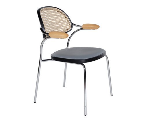 Cadeira Estofada Vicenza Prateada, multicolor | WestwingNow