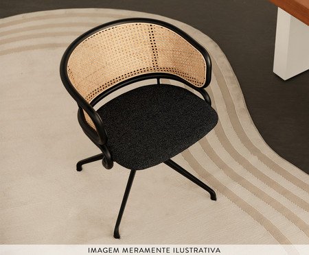 Cadeira Office com Braço Bari Preta | Westwing