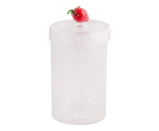 Pote com Tampa de Morango - 750ml, transparent | WestwingNow