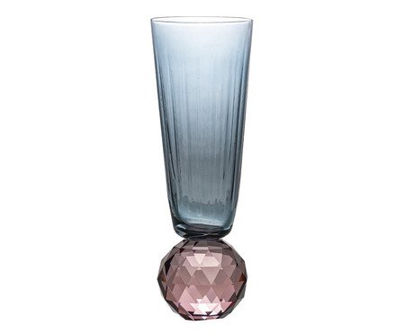 Taça de Vidro Mince Rosê e Azul | Westwing