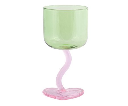 Taça Heart Verde com Base Rosa - 230ml | Westwing