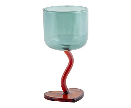 Taça Heart Azul com Base Vermelha - 230ml | Westwing