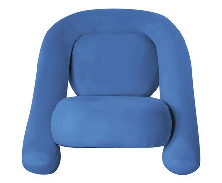 Poltrona Tubular Veludo Azul | Westwing
