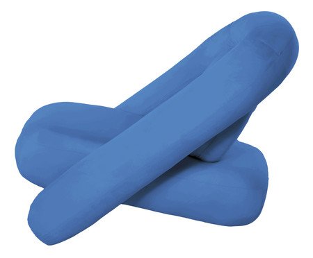 Poltrona Tubular Veludo Azul | Westwing
