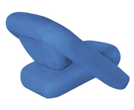 Poltrona Tubular Veludo Azul | Westwing