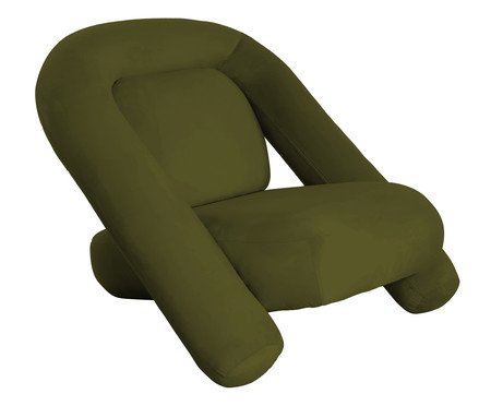 Poltrona Tubular Veludo Verde Oliva | Westwing