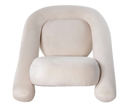 Poltrona Tubular Veludo Creme | Westwing