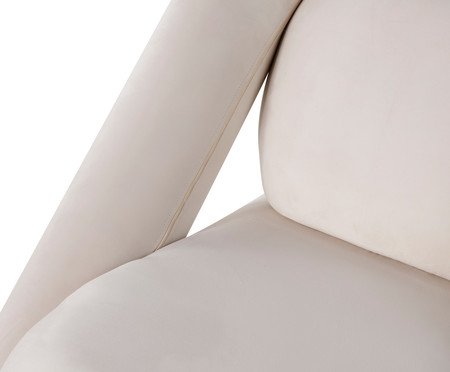Poltrona Tubular Veludo Creme | Westwing
