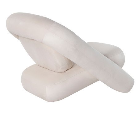 Poltrona Tubular Veludo Creme | Westwing