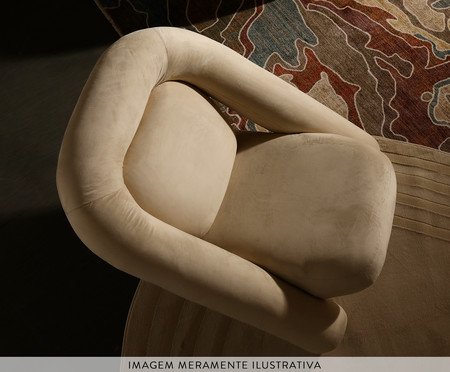 Poltrona Adele Veludo Creme | Westwing