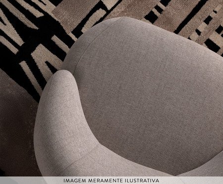 Poltrona Giratória Sculp  Linhão - Off-White | Westwing