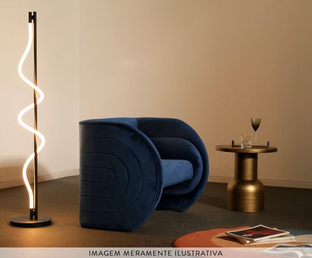 Poltrona Stairs em Veludo Azul | Westwing