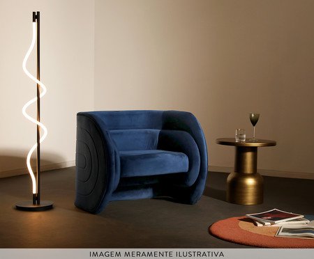 Poltrona Stairs em Veludo Azul | Westwing