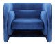 Poltrona Stairs em Veludo Azul, multicolor | WestwingNow