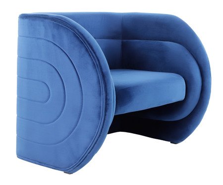 Poltrona Stairs em Veludo Azul | Westwing
