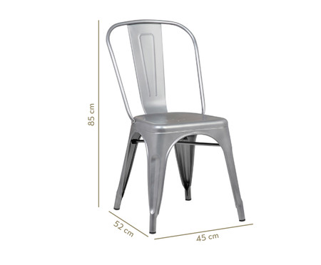 Cadeira de Aço Iron - Cinza | WestwingNow