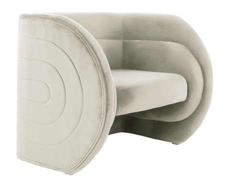 Poltrona Stairs em Veludo Creme | Westwing