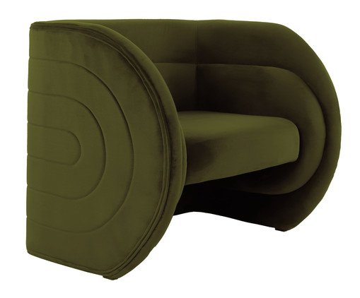 Poltrona Stairs em Veludo Abacate, multicolor | WestwingNow