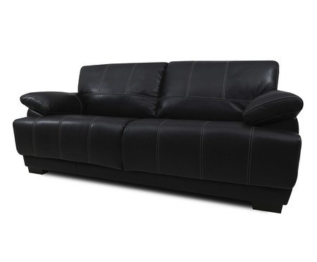 Estofado Hudson 3 Lugares Preto | Westwing