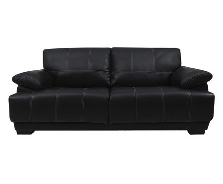 Estofado Hudson 3 Lugares Preto | Westwing