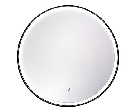Espelho Redondo Conrado Preto com Led Frontal Branco Frio | Westwing