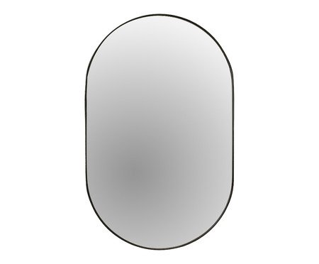 Espelho Oval Tijuca Preto | Westwing