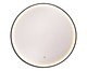 Espelho Redondo Conrado Preto com Led Frontal Branco Quente, black | WestwingNow