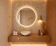 Espelho Redondo Conrado Preto com Led Frontal Branco Quente, black | WestwingNow