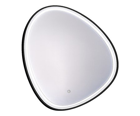 Espelho Orgânico Gávea Preto com Led Frontal Branco Frio | Westwing