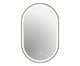 Espelho Oval Tijuca Preto com Led Frontal  Banco Quente, black | WestwingNow