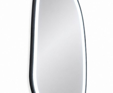 Espelho Orgânico Gávea Preto com Led Frontal Branco Frio | Westwing