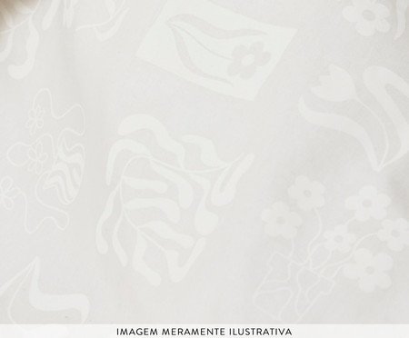 Duvet Percalle Estampado All White 200 Fios | Westwing