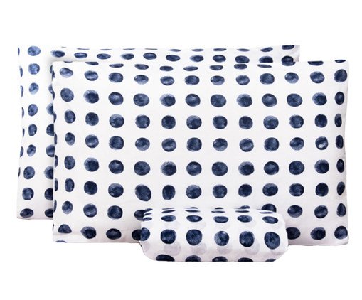 Jogo de Lençol Superior Essencialle Dotz Azul, white | WestwingNow