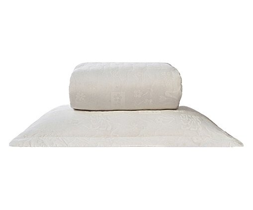 Jogo de Cobre-Leito Percalle Estampado All White 200 Fios, white | WestwingNow
