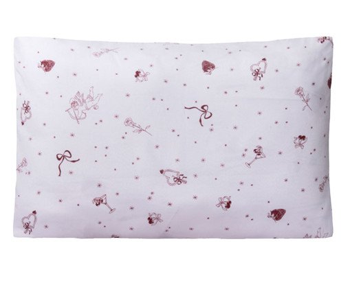 Fronha Avulsa Essencialle Vintage Love, pink | WestwingNow