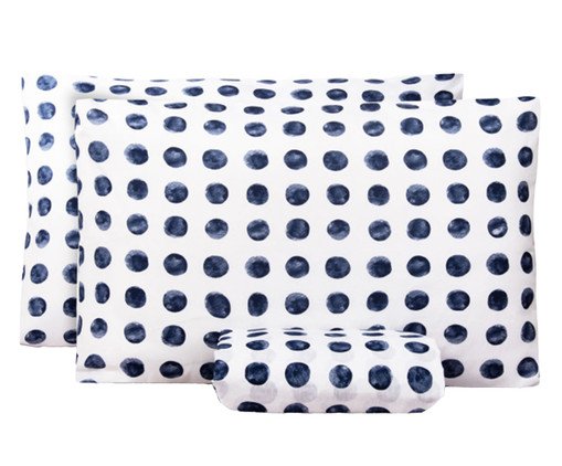 Jogo de Lençol Inferior Essencialle Dotz Azul, white | WestwingNow